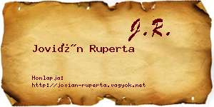 Jovián Ruperta névjegykártya